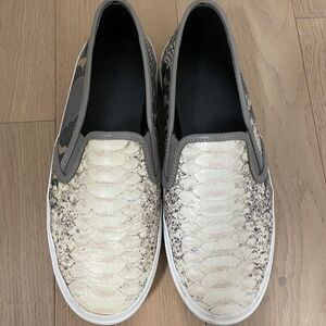 Snake Skin Slip-On Coach Sneakers